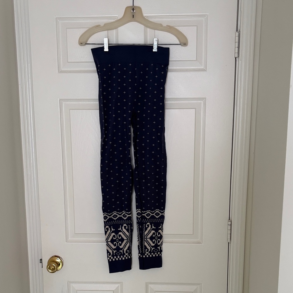Sweaty Betty Navy and White Patterned Leggings